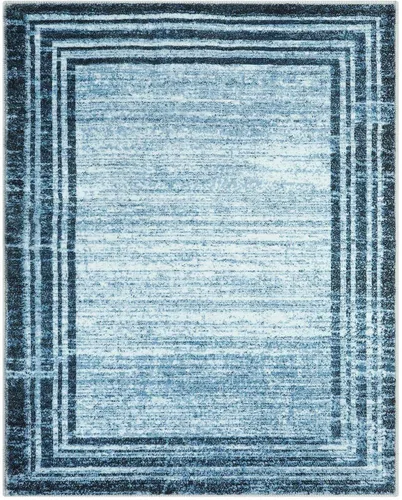 Miniatura 60 de Alfombra de pasillo moderna abstracta Lahome, alfombra lavable turquesa de 2 x 6 pulgadas para entrada, alfombra antideslizante de bajo pelo