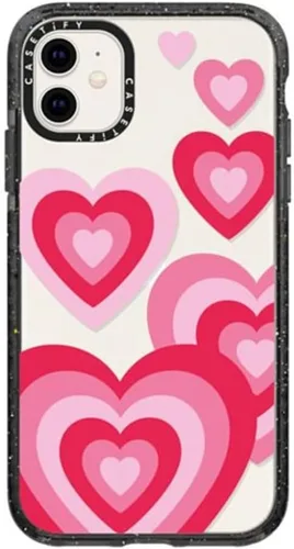 Miniatura 65 de CASETiFY Impact - Funda para iPhone 11 - Flower Power Retro - Negro Transparente
