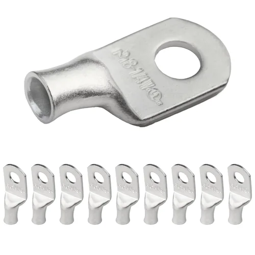 Miniatura 199 de SELTERM 5 piezas terminales de cable de cobre estañado 1/0 AWG perno de 1/2", extremos de cable de batería, terminales de anillo, conectores