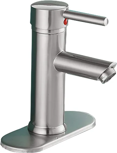 Miniatura 8 de Grifo de lavabo de baño negro con una sola manija de un agujero, grifo de baño de latón, tocador de baño, montaje en cubierta comercial con manguera