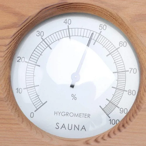 Miniatura 9 de 2 in 1 Sauna Thermometer and Hygrometer, Wood Hygrometer Double Dial Indoor Humidity Temperature Measurement Sauna Room Equipment Accessories