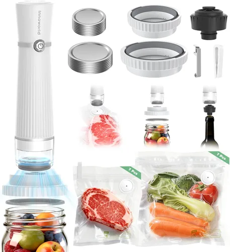 Miniatura 7 de Bolsas reutilizables selladoras al vacío para alimentos, 30 bolsas pequeñas (8.7 x 11.8 pulgadas, 11.8 x 13.8 pulgadas), congelador, microondas