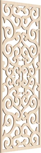 Miniatura 130 de Eveline - Paneles decorativos de pared de madera con calado, 13 3/8 pulgadas de ancho x 34 3/8 pulgadas de alto x 3/8 de alto, roble rojo rojo