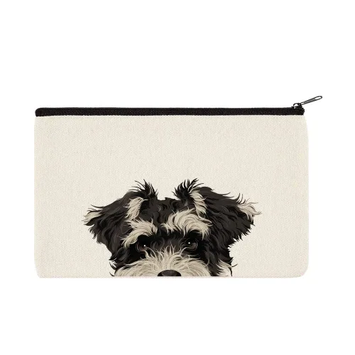 Miniatura 11 de WIRESTER Bolsa de maquillaje de lona con cremallera, bolsa de cosméticos, estuche organizador para mujeres y niñas, bolsa de cosméticos de viaje