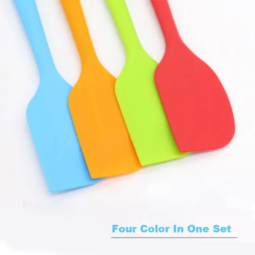 Miniatura 2 de Juego de espátulas de silicona de 4 piezas, espátulas resistentes al calor, espátulas de goma antiadherentes con núcleo de acero inoxidable