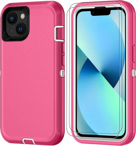 Miniatura 19 de Jshru para iPhone XR Funda con [2 Pack] Protector de Pantalla HD, [Grado Militar] 3-en-1 Resistente Protector de Cuerpo Completo a Prueba de Negro