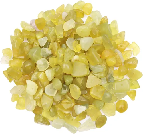 Miniatura 9 de 500 piezas Cuentas de piedra de chip natural, Alabastro 5-8 mm Piedras preciosas irregulares curativas de cristal sueltas con agujero perforado