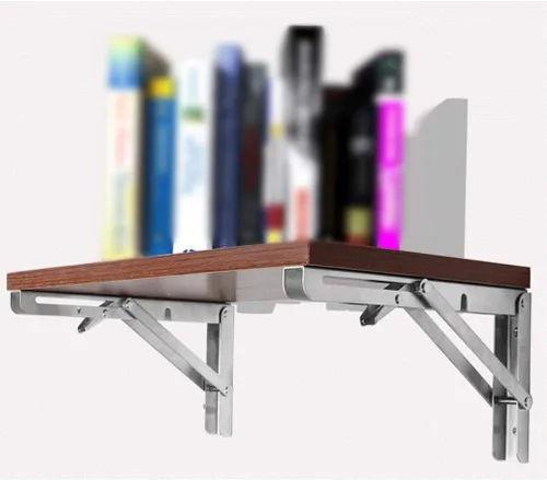 Miniatura 3 de Soportes de estante triangulares de acero inoxidable 304 plegables, soporte flotante para estanterías, soportes de estantería para mesas