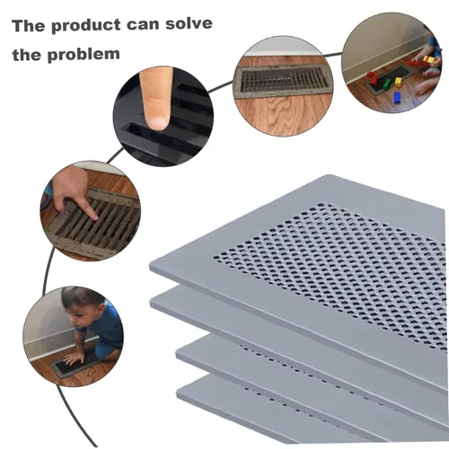 Miniatura 7 de 1 funda de ventilación a prueba de bebés, cubierta de ventilación de silicona suave para el hogar, pared, techo, suelo, rejilla de ventilación de 4