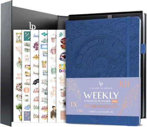 Miniatura 10 de Legend Planner PRO Premium – Gran agenda sin fecha semanal, mensual y de presupuesto con rastreador de hábitos – Organizador de vida para la gestión