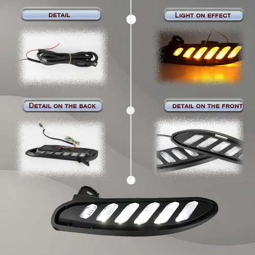 Miniatura 3 de Kit de molduras para parrilla del parachoques delantero y luces antiniebla para Toyota Venza 2021 2022 2023 2024 LE XLE LIMITED, luz de intermitente