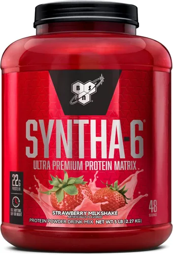 Miniatura 20 de BSN SYNTHA-6 Proteína de suero de leche en polvo con caseína micelar, aislado de proteína de leche, sabor a masa para pastel de chocolate, 48