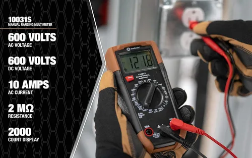 Miniatura 4 de Southwire 10037K - Kit de prueba eléctrica con multímetro de función completa, detector de voltaje sin contacto y probador de tomacorrientes