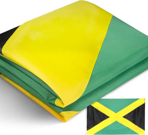 Miniatura 8 de Anley Fly Breeze - Bandera de Jamaica de 3 x 5 pies, color vivo y a prueba de decoloración, cabecera de lona y doble costura, banderas nacionales