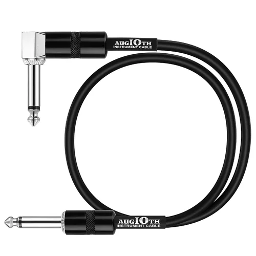 Miniatura 10 de Cable de conexión de guitarra de 6 pulgadas, cables de pedal de efecto de guitarra de 5.9 in, en ángulo