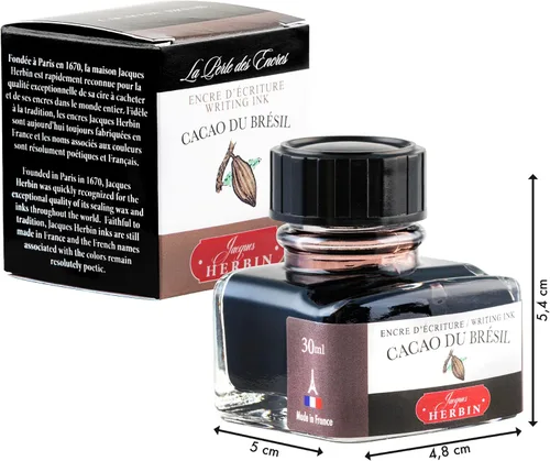 Miniatura 4 de Tinta para pluma estilográfica Herbin - 1.0 fl oz Embotellada - Cacao du Bresil