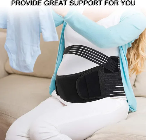 Miniatura 7 de GECONLE Cinturón de maternidad Cinturón de apoyo para embarazo, banda suave y transpirable, cinturón de apoyo abdominal para aliviar el dolor