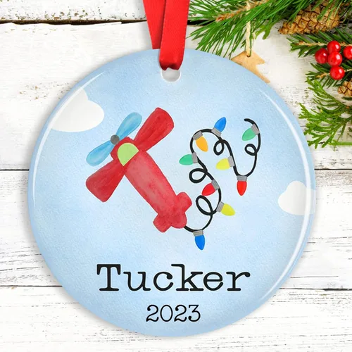 Miniatura 12 de Adornos de Navidad personalizados para camión volquete, adorno personalizado para bebé, adornos para árbol de Navidad para niños, adornos de camión