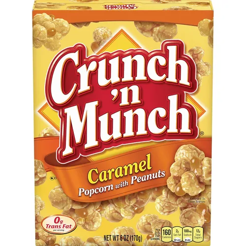 Miniatura 7 de CRUNCH 'N MUNCH Palomitas de maíz de caramelo con cacahuetes, 3.5 onzas (paquete de 12)