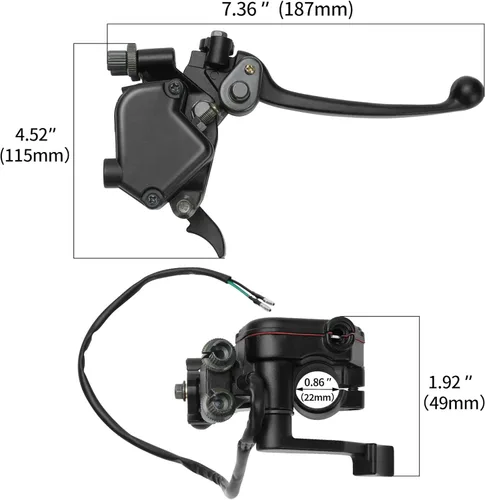 Miniatura 2 de Wingsmoto acelerador de Pulgar con doble palanca de freno Assy para 50 cc 90 cc 150 cc 250 cc ATV Quad Roketa Taotao Sunl Kazuma