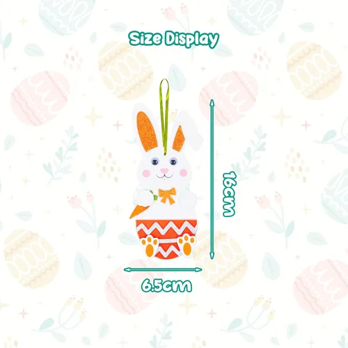 Miniatura 7 de Fennoral Paquete de 12 calcomanías de espuma con diseño de conejito para niños, para manualidades, manualidades, decoración de fiestas, regalos