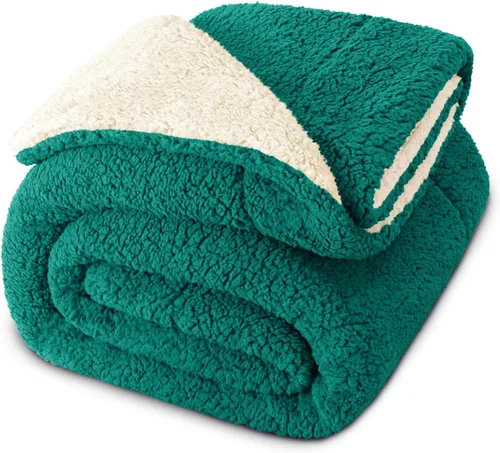 Miniatura 23 de Exclusivo Mezcla Manta Sherpa Reversible de Tamaño Individual, Mantas de Forro Polar Gruesas y Cálidas para Invierno, Felpa Suave y Esponjosa
