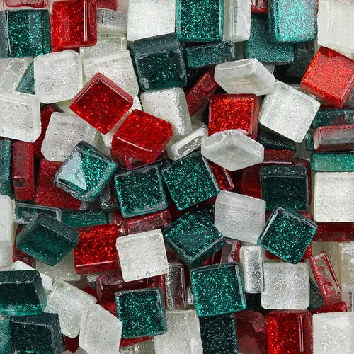 Miniatura 4 de Azulejos de mosaico de vidrio para manualidades, piezas de mosaico de forma cuadrada para suministros de manualidades
