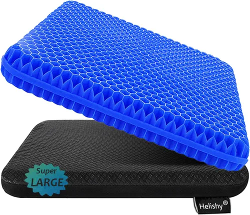 Miniatura 13 de Cojín de gel para sentarse durante mucho tiempo, cojín de gel extra grueso para silla de ruedas, almohadillas suaves para sillas de oficina, hogar
