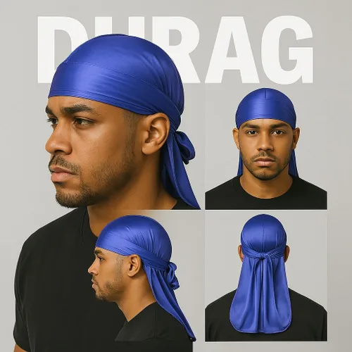 Miniatura 26 de Premium Durag Pack for Men, Silky Doo Rag for 360 540 720 Waves