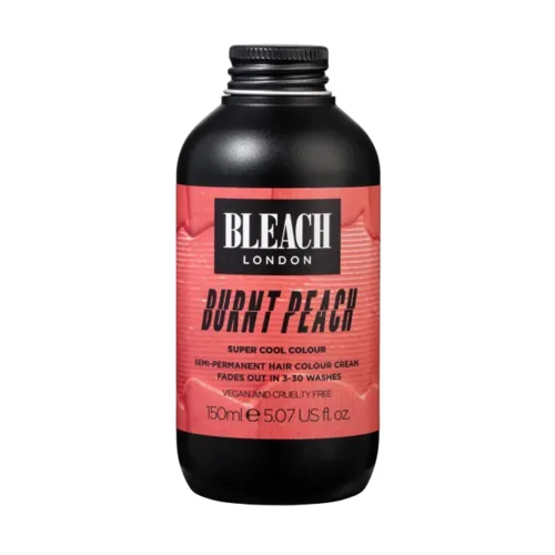Bleach London Melocotón Quemado - Tinte para el Cabello Melocotón Brillante - Tinte Directo Semipermanente Vegano y Aprobado por PETA - 150 ml