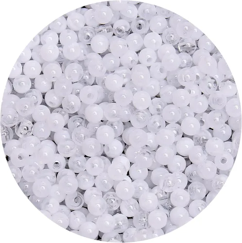 Miniatura 58 de BONNY BOXX 2000 piezas 4 mm cuentas redondas de acrílico de zafiro suave, bolas de plástico de chicle de burbujas, cuentas gruesas de bolas