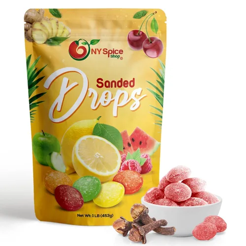 Miniatura 25 de NY SPICE SHOP Mix Fruits - Gotas de caramelo lijadas, 1 libra de gotas lijadas antiguas, dulces frescos y deliciosos a granel, caramelo duro lijado