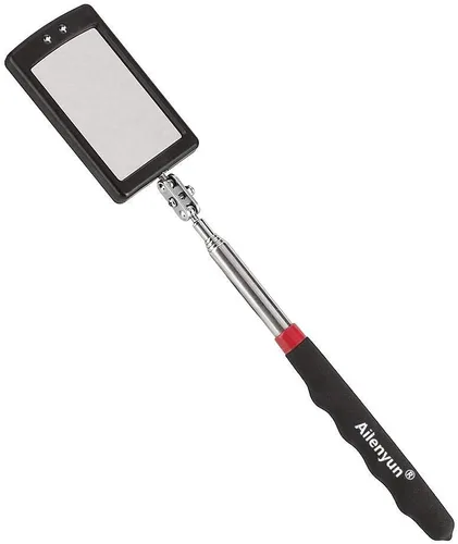 Miniatura 9 de Espejo de inspección telescópico con luz LED grande, telescópico, 360°, lámpara giratoria para mecánica automotriz, reparación, marcha atrás