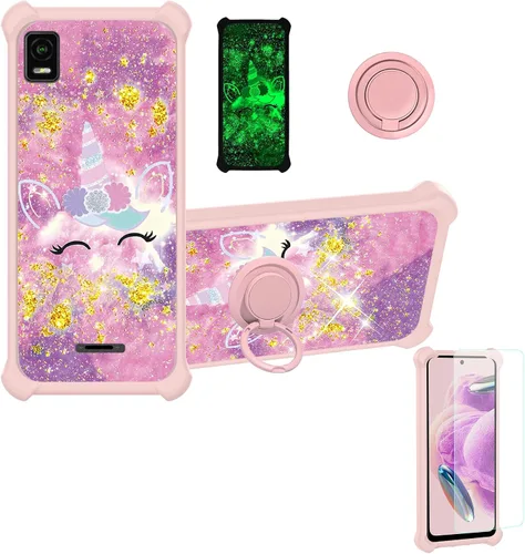 Miniatura 144 de jioeuinly JSF-DJS - Funda compatible con Nothing Phone 2a con protector de pantalla de vidrio templado, policarbonato duro + silicona suave, soporte