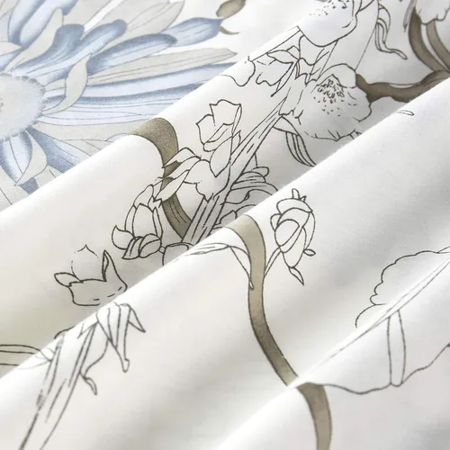 Miniatura 5 de Wake In Cloud - Fundas de almohada florales, 100% tela de algodón, estilo vintage floral shabby chic de granja botánica, juego de 2 fundas