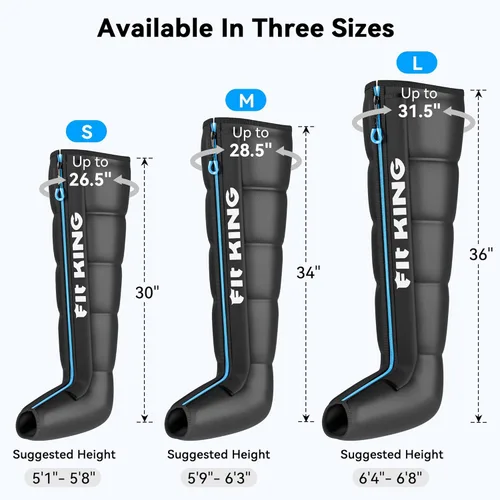 Miniatura 7 de FIT KING Sistema de recuperación inalámbrico mejorado, masajeador profesional de compresión de aire, reduce el dolor muscular y mejora