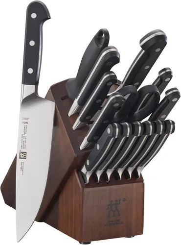 ZWILLING Juego de bloques de cuchillos Pro de 16 piezas - Acacia
