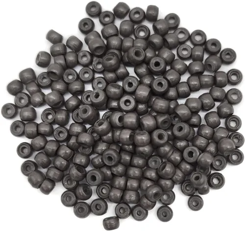 Miniatura 10 de Medsuo 200 piezas de nano anillos forrados de silicona para extensiones de cabello nano puntas nano cuentas de 0.118 in (OD) 0.039 in (ID) 0.079 in