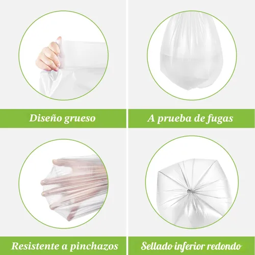 Miniatura 3 de Teivio - Bolsas de basura pequeñas de 0.5 galones de 11 x 12 pulgadas, pequeñas bolsas de plástico para cubos de basura de escritorio/perros