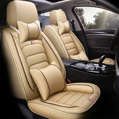 Miniatura 10 de otoez Juego completo de 5 fundas de asiento de automóvil, sedán, SUV, camión, furgonetas, protector de cojín para asiento delantero y trasero, apto