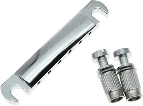 Miniatura 8 de KAISH LP Tune-o-matic - Juego de barra de freno para Les Paul Cromo