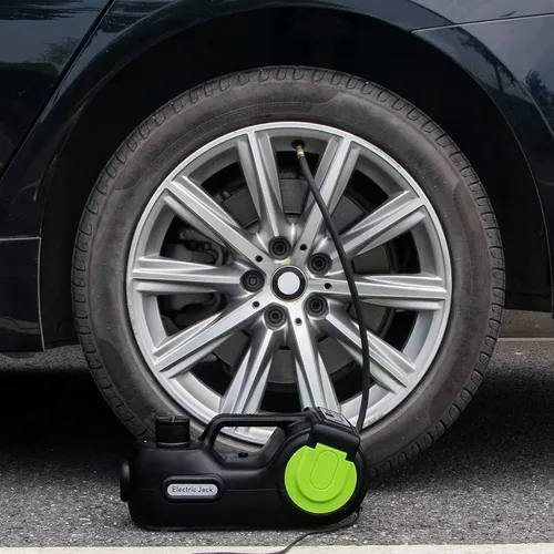 Miniatura 7 de E-HEELP Kit de Gato Eléctrico Hidráulico para Automóvil de 5 Toneladas 12V (Rango de Elevación: 6.1-20.86 pulgadas) con Llave de Impacto e Inflador