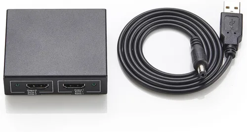 Miniatura 5 de Amazon Basics - Divisor HDMI 1 en 2 salidas, 4K@30Hz para monitores duales, solo duplica la imagen, negro