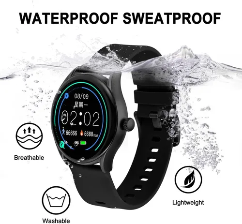 Miniatura 88 de BISONSTRAP Correas de reloj de silicona, correas de reloj delgadas con liberación rápida, 0.787 in, negro con hebilla negra