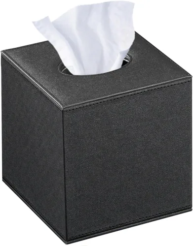 Miniatura 13 de Funda de caja de pañuelos de cuero cuadrado, actualización 99% compatible de gran tamaño, soporte de caja de pañuelos cúbico para papel facial
