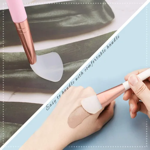 Miniatura 4 de Elisel 5 cepillos aplicadores de máscara facial de silicona, flexibles para cara, dormir, arcilla, loción corporal