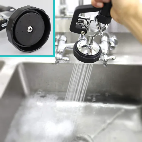 Miniatura 3 de Grifo de fregadero de cocina comercial con rociador de preenjuague Grifos comerciales montados en la pared para cocina de 4 a 8 pulgadas Centro