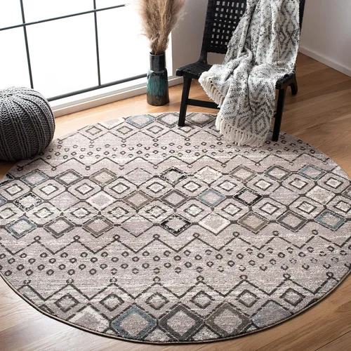 Miniatura 34 de SAFAVIEH Amsterdam Collection Alfombra Decorativa - 2.3 pies x 4 pies, Negro & Multi, Diseño Marroquí Bohemio, Sin Desprendimiento y Fácil Cuidado