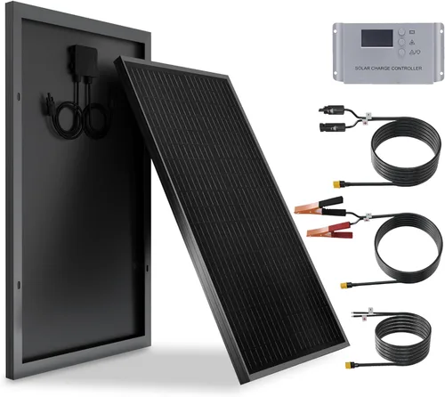 Miniatura 15 de Kit de panel solar de 20 W, 12 voltios, cargador de batería solar con controlador de carga de 10 A para caravana, barco, automóvil, remolque