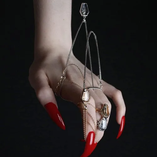 Miniatura 3 de OIDIMS Anillos abiertos de ataúd de rosas con diseño de ataúd de flor de rosa, estilo punk gótico, para mujeres y hombres, ajustable, extensible
